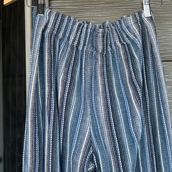 Free People Blue Striped Wide Leg Pants - Picture 7 of 7